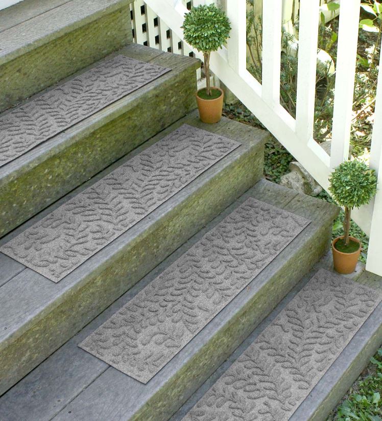 Plow & Hearth cour et jardin marches d'escalier en buis - gris 0BNZ1009