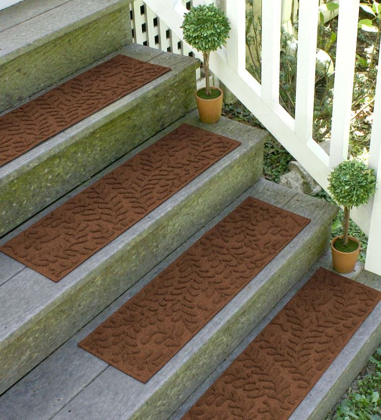 Plow & Hearth cour et jardin marches d'escalier en buis - gris 0BNZ1009
