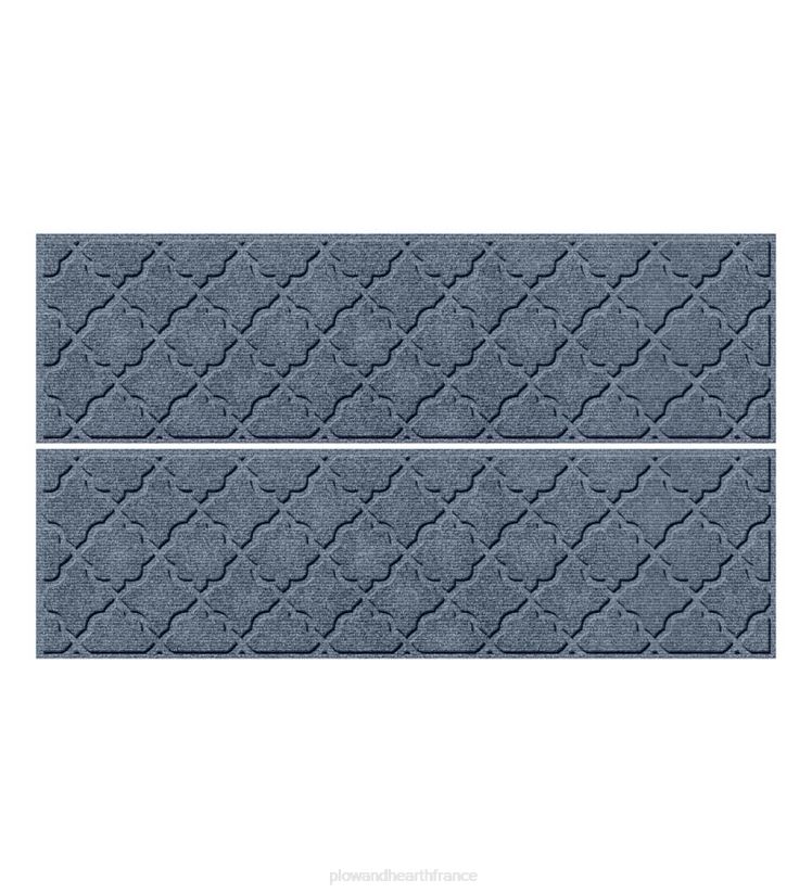 Plow & Hearth cour et jardin marches d'escalier géométriques - pierre bleue 0BNZ1032