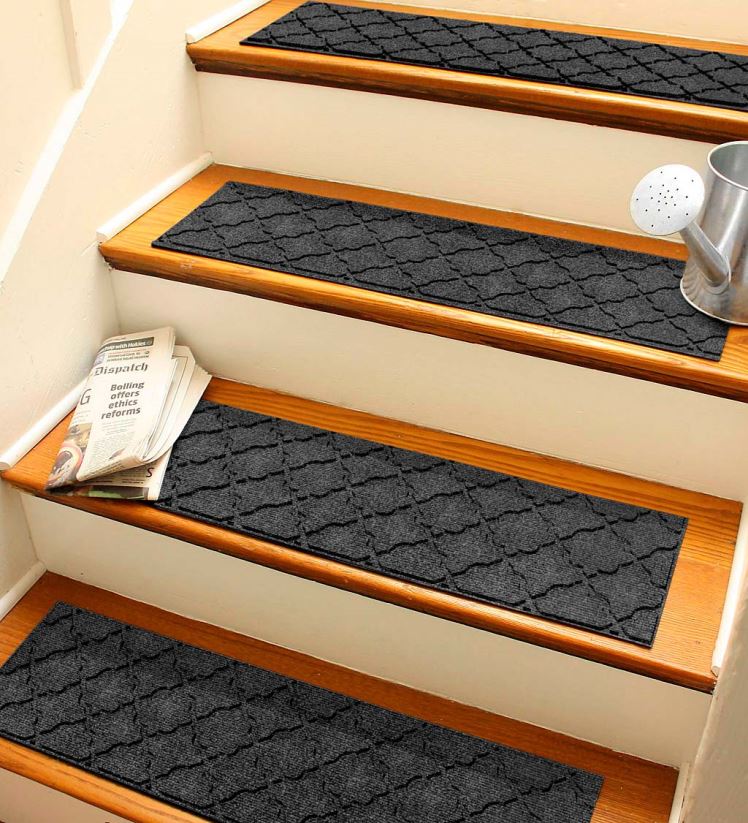 Plow & Hearth cour et jardin marches d'escalier géométriques - pierre bleue 0BNZ1032