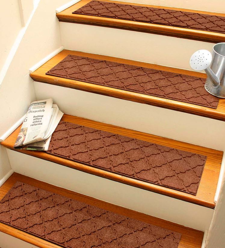 Plow & Hearth cour et jardin marches d'escalier géométriques - pierre bleue 0BNZ1032