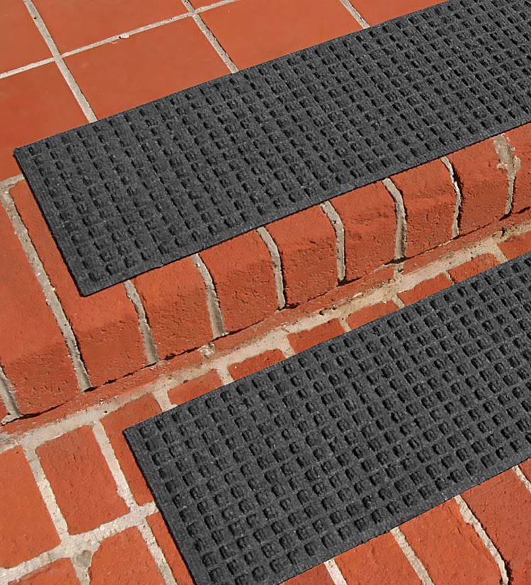 Plow & Hearth cour et jardin marches d'escalier gaufrées - gris 0BNZ1042