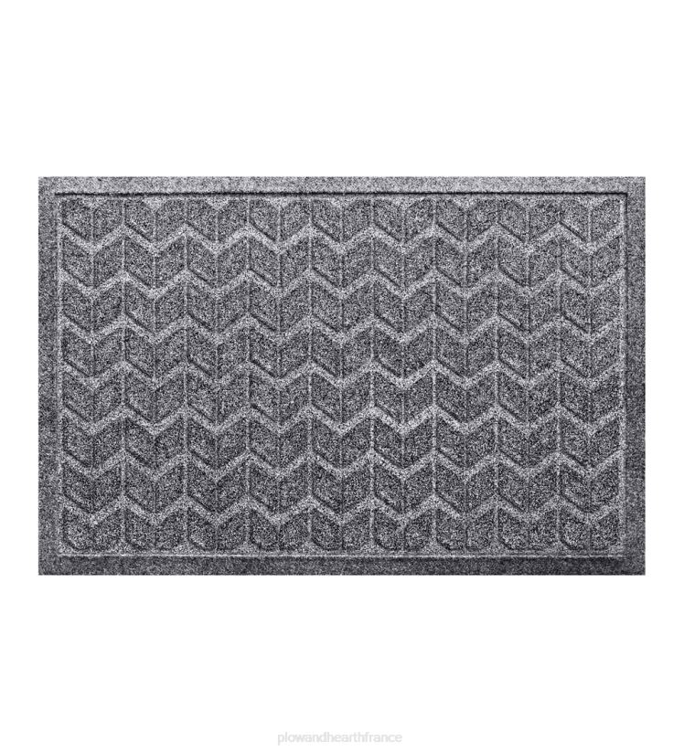 Plow & Hearth cour et jardin paillasson chevron lavable en machine waterhog - granit 0BNZ1071