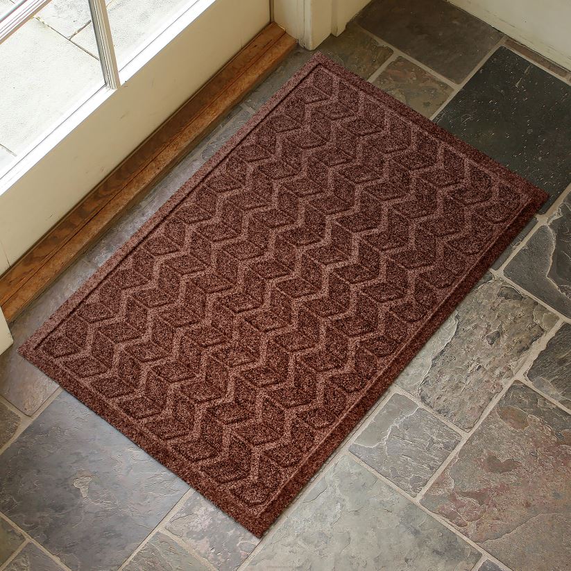 Plow & Hearth cour et jardin paillasson chevron lavable en machine waterhog - granit 0BNZ1071