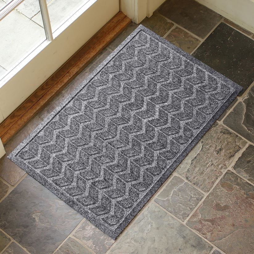 Plow & Hearth cour et jardin paillasson chevron lavable en machine waterhog - granit 0BNZ1071