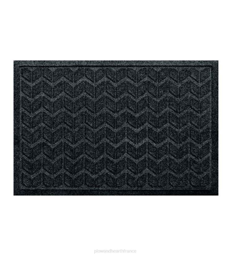 Plow & Hearth cour et jardin paillasson chevron lavable en machine waterhog - granit 0BNZ1071