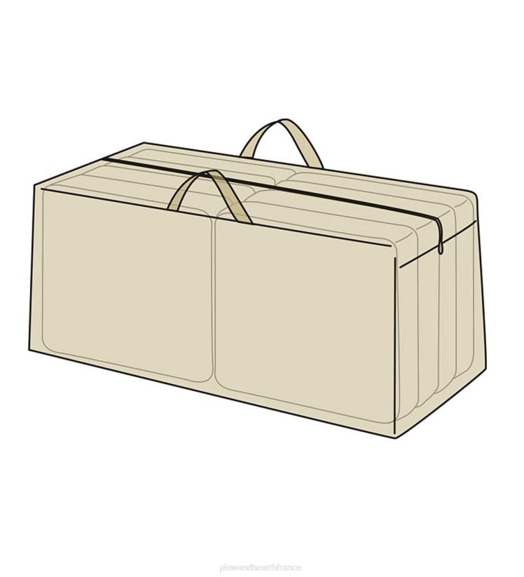 Plow & Hearth cour et jardin sac de rangement pour coussins de mobilier d'extérieur de luxe - beige 0BNZ1027