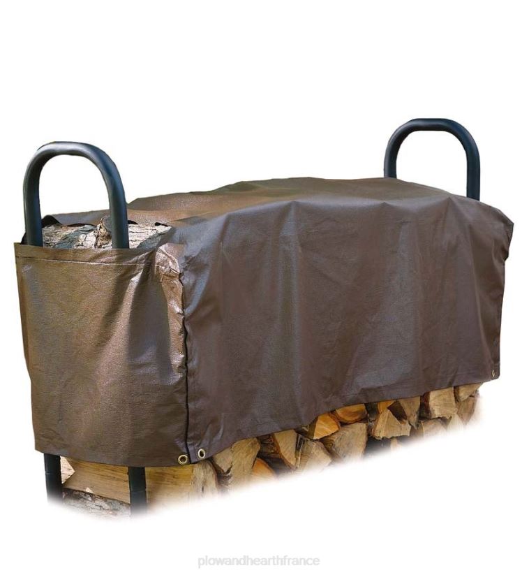 Plow & Hearth cour et jardin supports à bûches en acier robuste et couvertures en vinyle 0BNZ1004