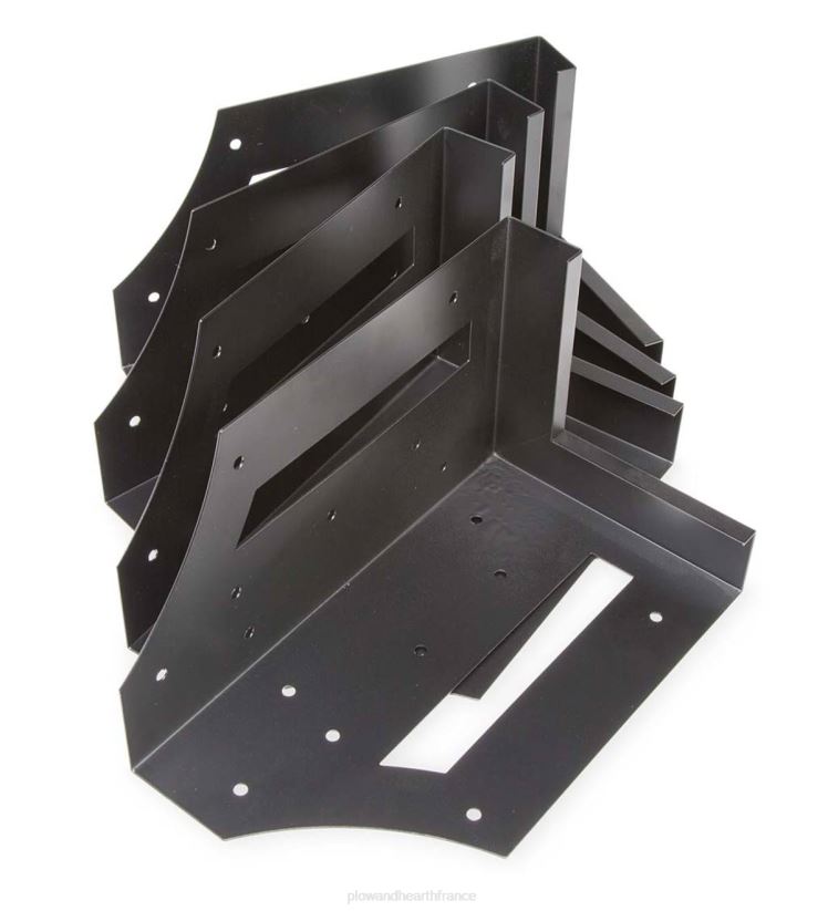 Plow & Hearth cour et jardin Supports d'angle pour lit surélevé en acier, lot de 4 0BNZ989