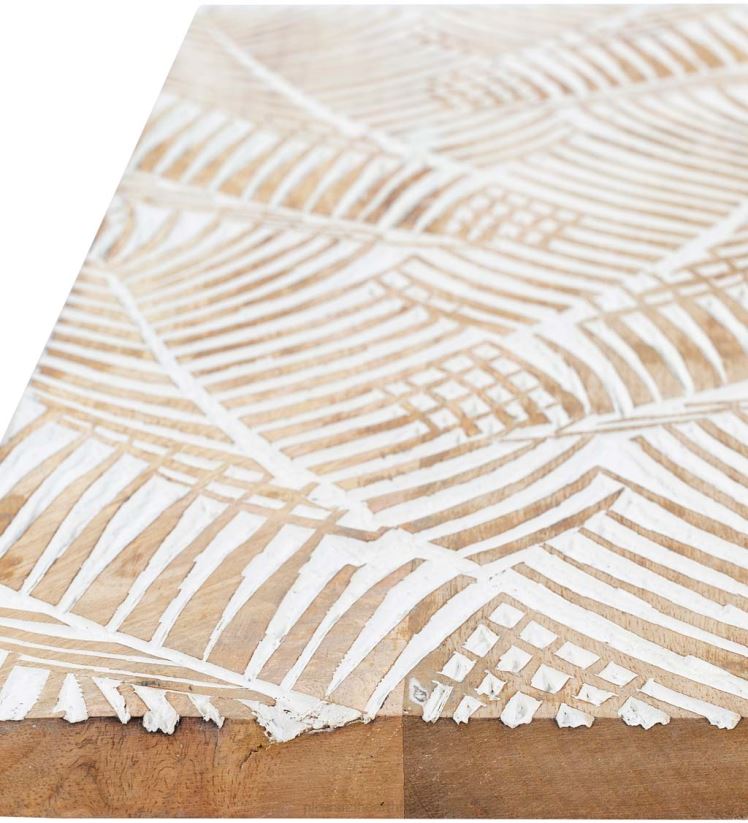 Plow & Hearth meubles art mural tropical lavé à la chaux à deux panneaux 0BNZ2133