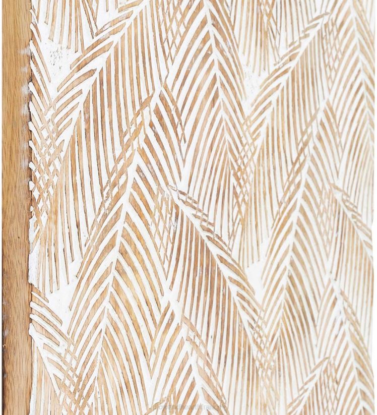Plow & Hearth meubles art mural tropical lavé à la chaux à deux panneaux 0BNZ2133