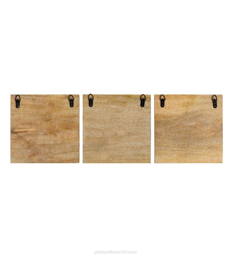 Plow & Hearth meubles art mural tropical lavé à la chaux à trois panneaux 0BNZ2132