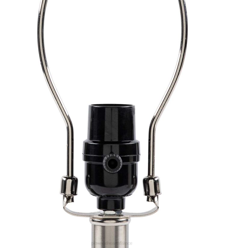 Plow & Hearth meubles lampe de table en verre bulle texturé avec abat-jour en lin beige 0BNZ2131