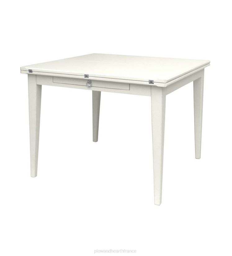 Plow & Hearth meubles Table Shelby de la collection Farmhouse de Laurel Ridge avec feuilles dépliantes - cacao 0BNZ2099