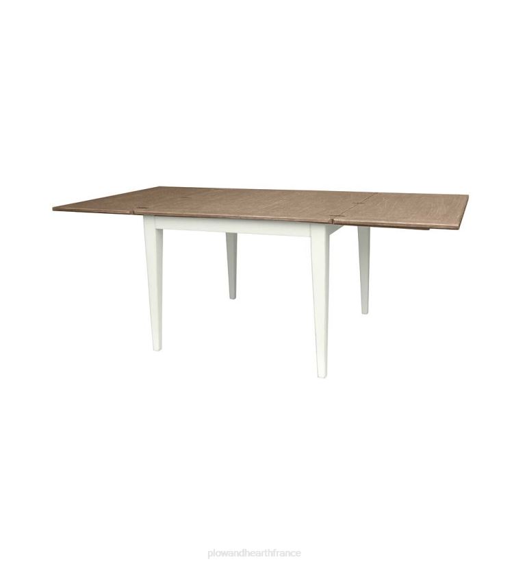 Plow & Hearth meubles Table Shelby de la collection Farmhouse de Laurel Ridge avec feuilles dépliantes - cacao 0BNZ2099