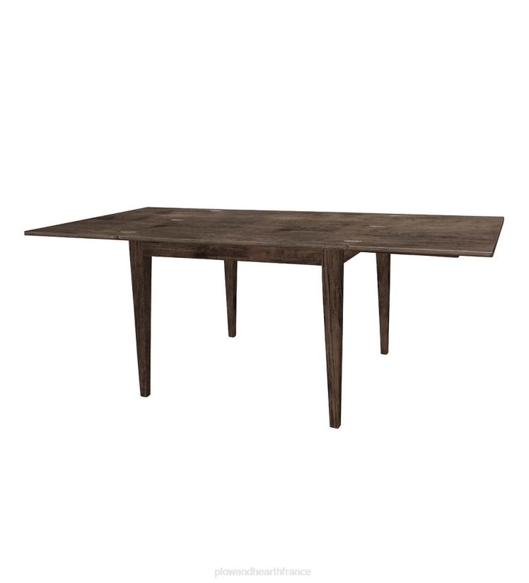 Plow & Hearth meubles Table Shelby de la collection Farmhouse de Laurel Ridge avec feuilles dépliantes - cacao 0BNZ2099
