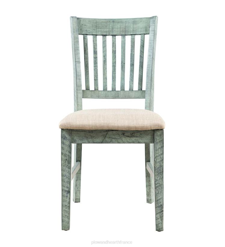 Plow & Hearth meubles chaise à dossier à lattes chelsea - scrimshaw blanchi à la chaux 0BNZ2104