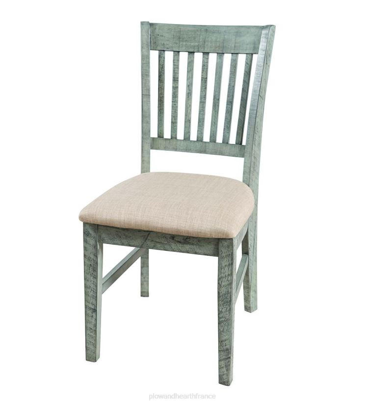 Plow & Hearth meubles chaise à dossier à lattes chelsea - scrimshaw blanchi à la chaux 0BNZ2104