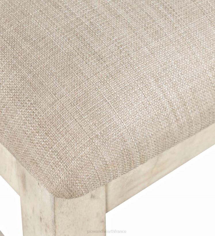 Plow & Hearth meubles chaise à dossier à lattes chelsea - scrimshaw blanchi à la chaux 0BNZ2104