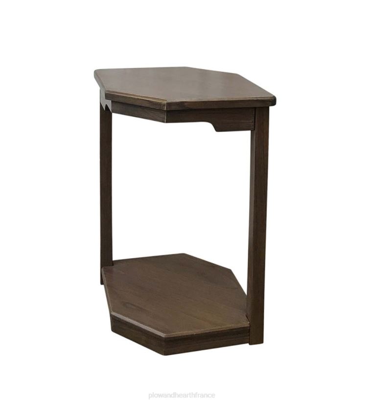 Plow & Hearth meubles Table hexagonale Holden de la collection Farmhouse de Laurel Ridge - gris/cacao 0BNZ2116