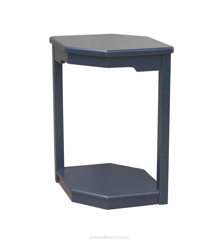 Plow & Hearth meubles Table hexagonale Holden de la collection Farmhouse de Laurel Ridge - gris/cacao 0BNZ2116