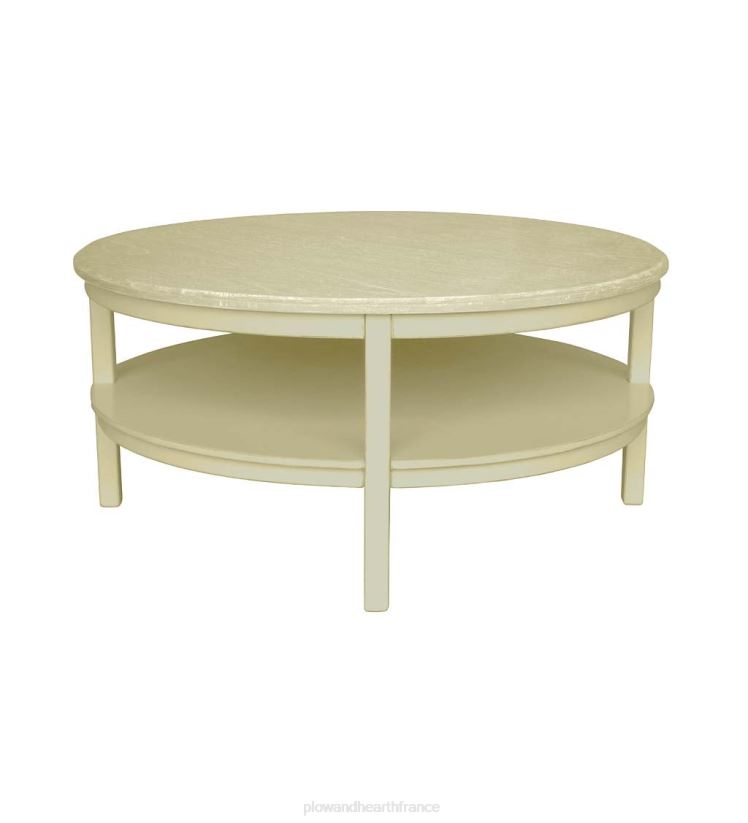 Plow & Hearth meubles Table ronde Holden de la collection Farmhouse de Laurel Ridge - cacao 0BNZ2112