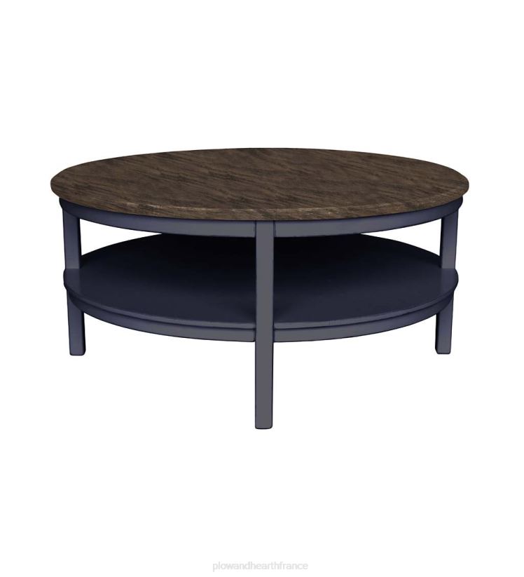 Plow & Hearth meubles Table ronde Holden de la collection Farmhouse de Laurel Ridge - cacao 0BNZ2112