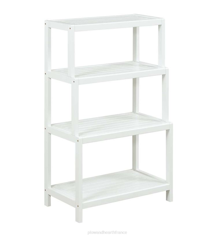 Plow & Hearth meubles bibliothèque à étagères à quatre niveaux de ferme - expresso 0BNZ2117