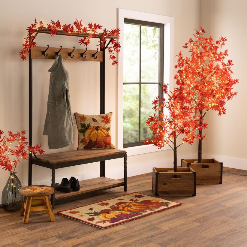 Plow & Hearth meubles caisses de rangement en bois rustique Deep Creek, ensemble de 2 0BNZ2108