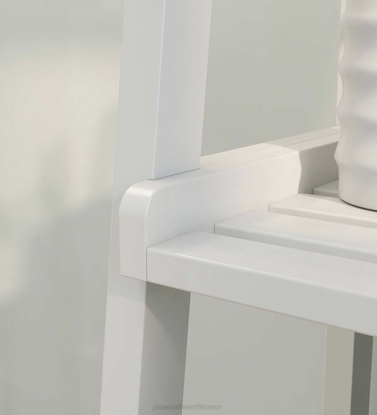 Plow & Hearth meubles étagère échelle penchée en bois à 4 niveaux de ferme - blanc 0BNZ2119