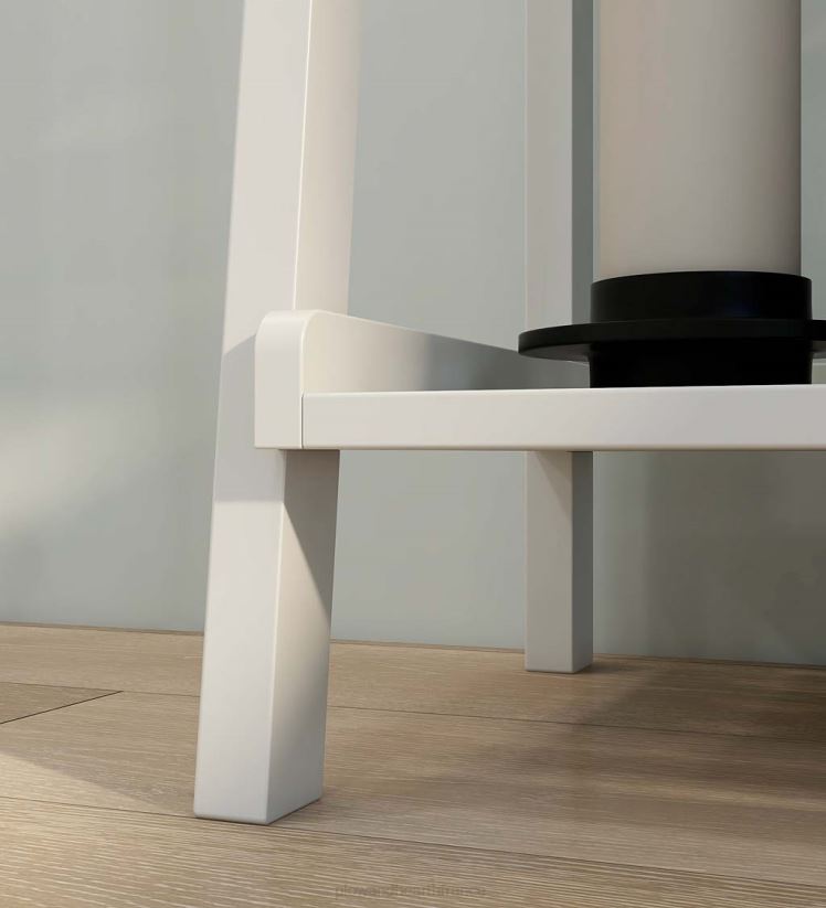 Plow & Hearth meubles étagère échelle penchée en bois à 4 niveaux de ferme - blanc 0BNZ2119