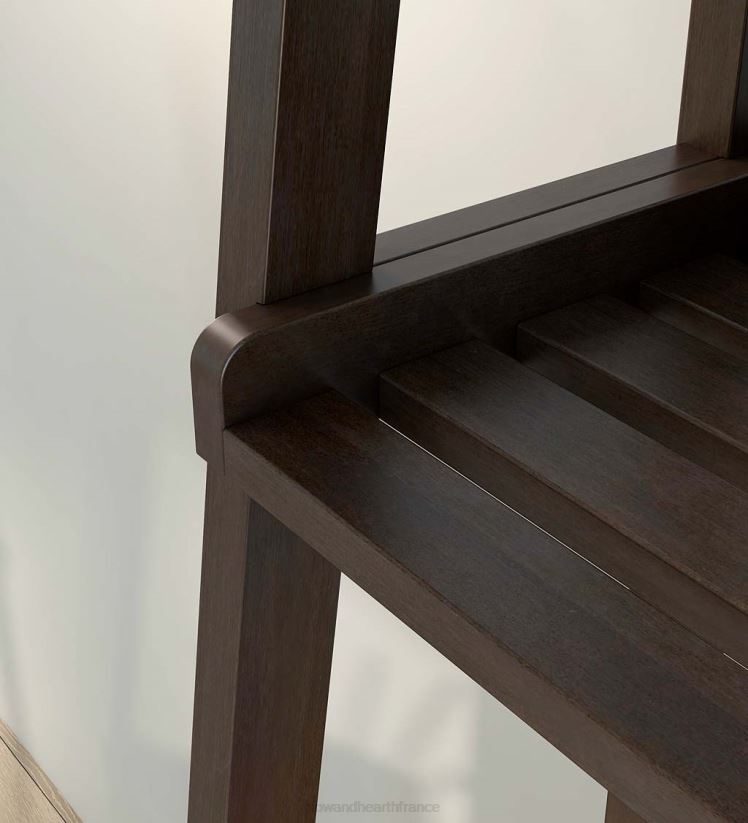 Plow & Hearth meubles étagère échelle penchée en bois à 4 niveaux de ferme - blanc 0BNZ2119