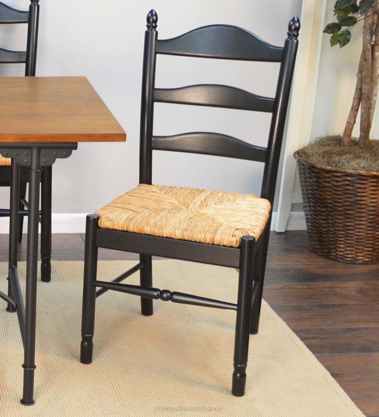 Plow & Hearth meubles Chaise à dossier en échelle en bois dur de ferme - pin anglais 0BNZ2032