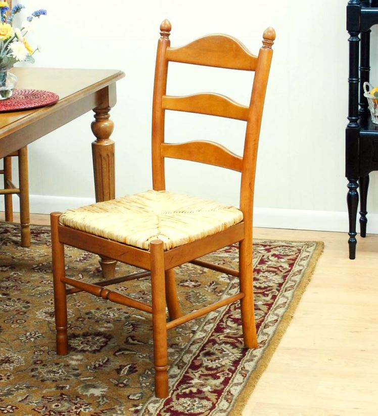 Plow & Hearth meubles Chaise à dossier en échelle en bois dur de ferme - pin anglais 0BNZ2032