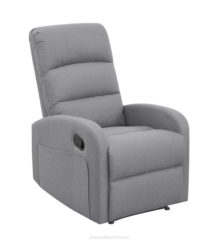 Plow & Hearth meubles Fauteuil inclinable manuel rembourré emilia - gris 0BNZ2027