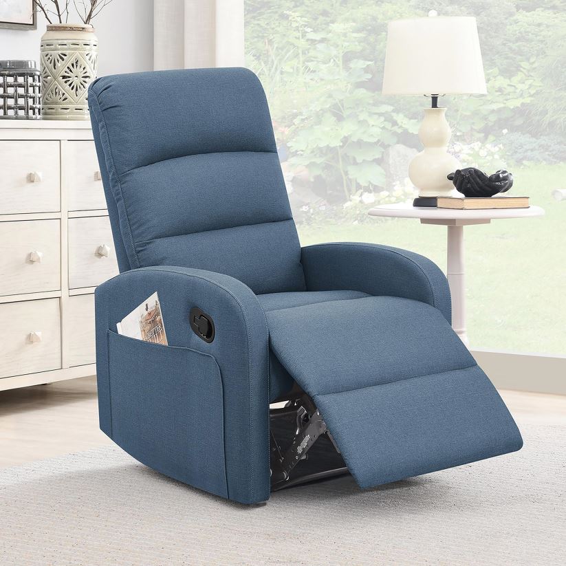 Plow & Hearth meubles Fauteuil inclinable manuel rembourré emilia - gris 0BNZ2027