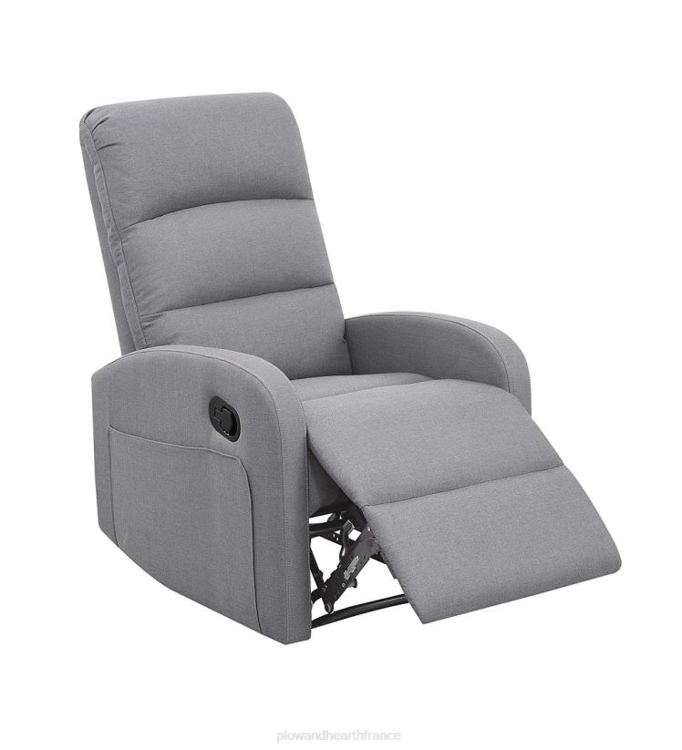 Plow & Hearth meubles Fauteuil inclinable manuel rembourré emilia - gris 0BNZ2027