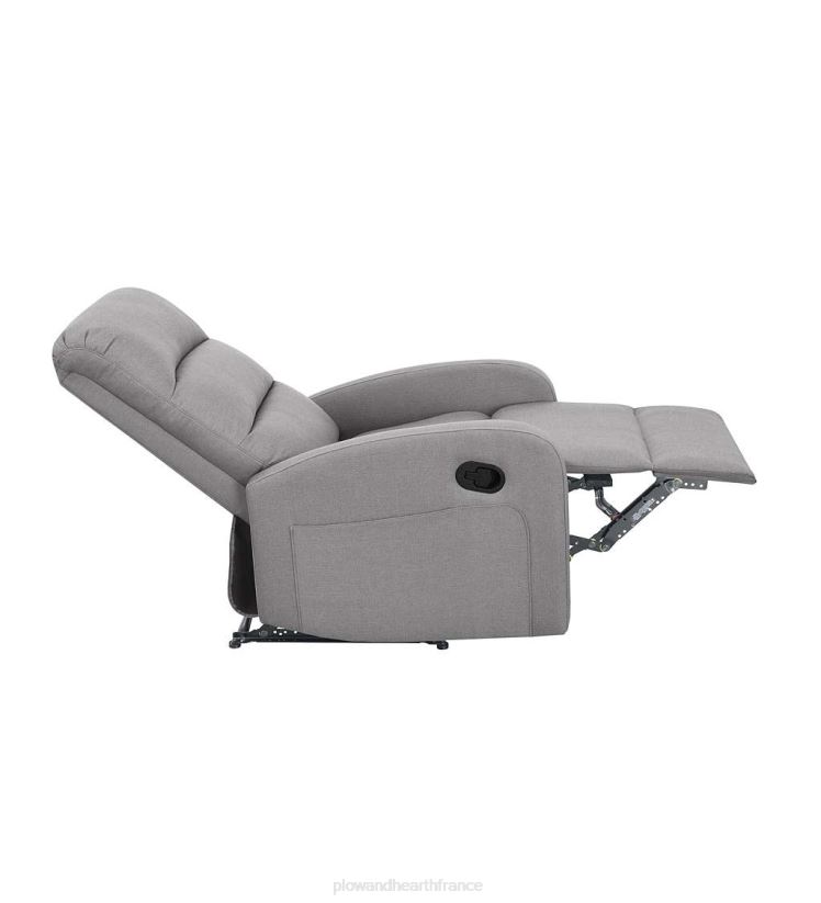 Plow & Hearth meubles Fauteuil inclinable manuel rembourré emilia - gris 0BNZ2027