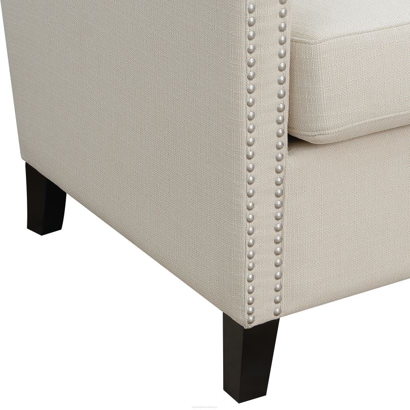 Plow & Hearth meubles chaise d'appoint rembourrée lillie - beige 0BNZ2025