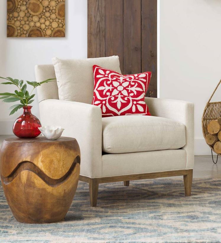 Plow & Hearth meubles chaise de studio rembourrée à la main écologique, fabriquée aux États-Unis - linge de Bruxelles 0BNZ2033