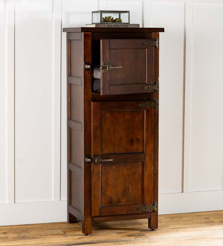 Plow & Hearth meubles Armoire à gelée en bois avec glacière Portland avec quincaillerie de réplique 0BNZ2077