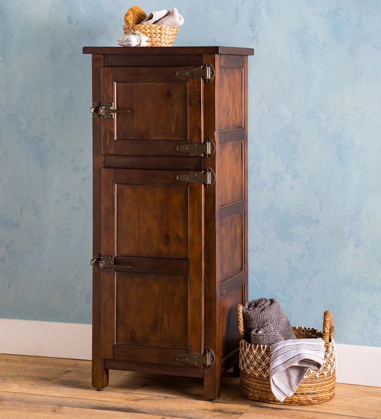 Plow & Hearth meubles Armoire à gelée en bois avec glacière Portland avec quincaillerie de réplique 0BNZ2077