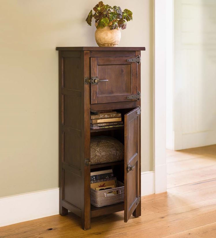Plow & Hearth meubles Armoire à gelée en bois avec glacière Portland avec quincaillerie de réplique 0BNZ2077