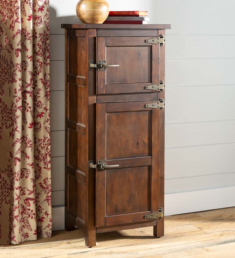 Plow & Hearth meubles Armoire à gelée en bois avec glacière Portland avec quincaillerie de réplique 0BNZ2077