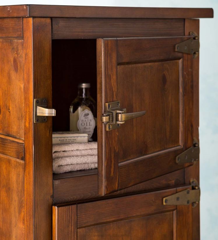 Plow & Hearth meubles Armoire à gelée en bois avec glacière Portland avec quincaillerie de réplique 0BNZ2077