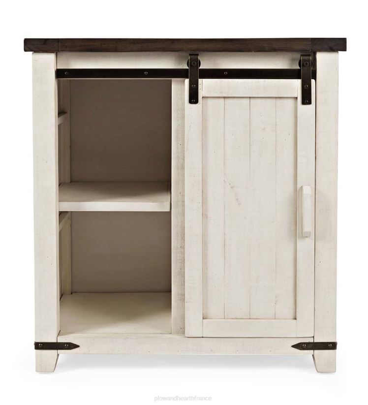 Plow & Hearth meubles armoire de rangement en bois à porte de grange Cape Charles - blanc 0BNZ2082