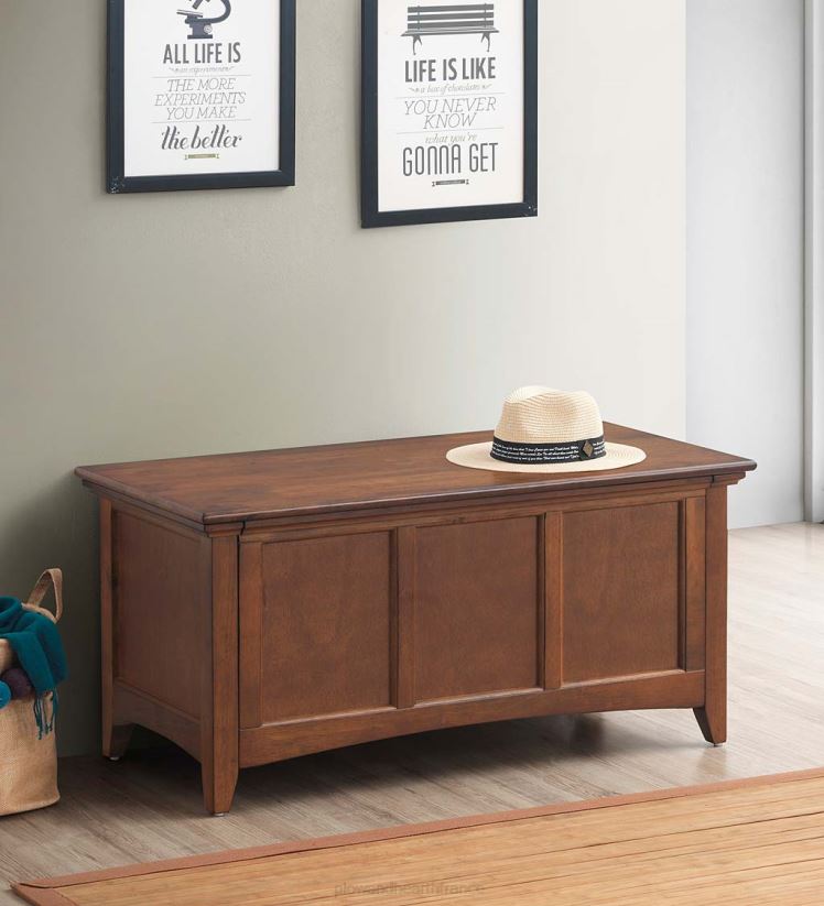 Plow & Hearth meubles coffre/console de rangement à panneaux articulés - ivoire antique 0BNZ2080