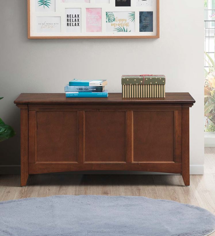 Plow & Hearth meubles coffre/console de rangement à panneaux articulés - ivoire antique 0BNZ2080