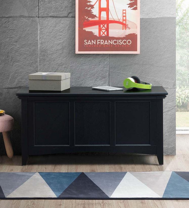 Plow & Hearth meubles coffre/console de rangement à panneaux articulés - ivoire antique 0BNZ2080