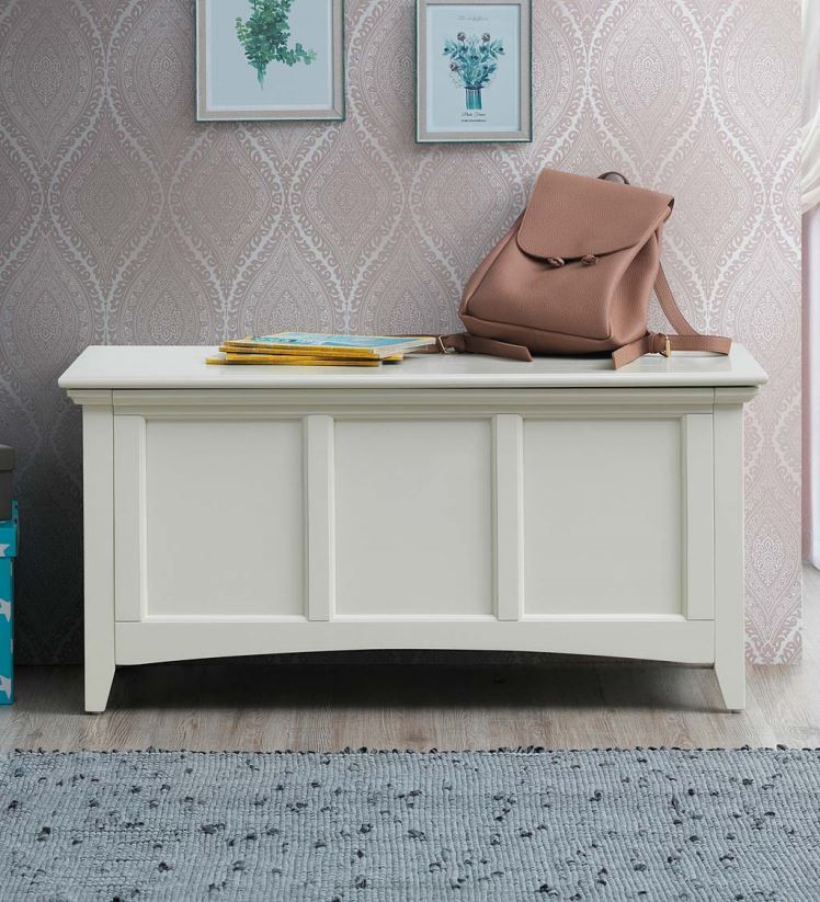 Plow & Hearth meubles coffre/console de rangement à panneaux articulés - ivoire antique 0BNZ2080